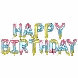 Foil Balloon - Happy Birthday - Multi-colour